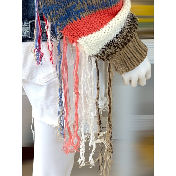 Denim crochet sleeve Jean jacket S M L - Picture 6 of 9